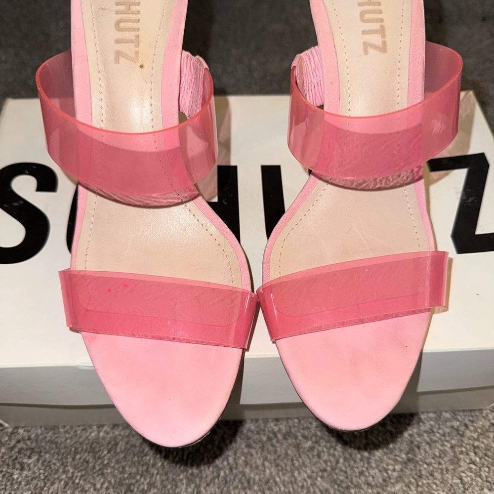 SCHUTZ Vibrant Pink Heeled Sandals
